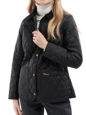 Barbour Black Quilted Jacket Classic Lightweight Coat